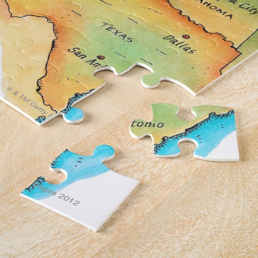 Kaart van de Westerne Verenigde Staten Legpuzzel (Zijkant)