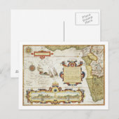 Kaart van de westkust van Afrika, 1596 (met de han (Voorkant / Achterkant)