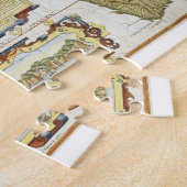 Kaart van de westkust van Afrika, 1596 (met de han Legpuzzel (Zijkant)