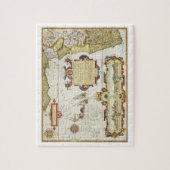 Kaart van de westkust van Afrika, 1596 (met de han Legpuzzel (Verticaal)