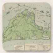  kaart van de wijngaard Marthas (1913) Drankjes Onderzetter (Voorkant)