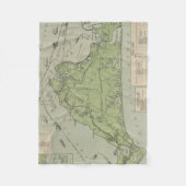  kaart van de wijngaard Marthas (1913) Fleece Deken (Voorkant)