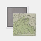 kaart van de wijngaard Marthas (1913) Magneet (Voorkant / Achterkant)