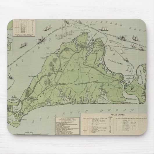  kaart van de wijngaard Marthas (1913) Muismat (Voorkant)