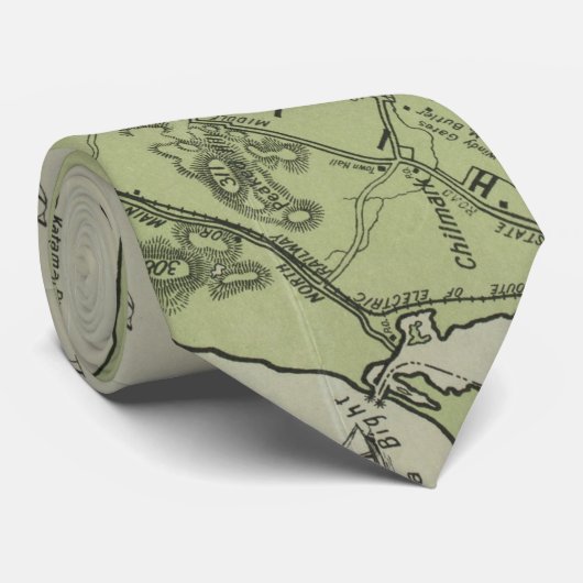  kaart van de wijngaard Marthas (1913) Stropdas (Opgerold)