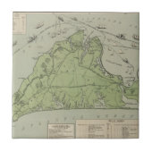  kaart van de wijngaard Marthas (1913) Tegeltje (Voorkant)