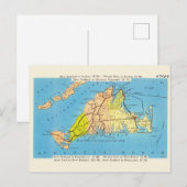 Kaart van de wijngaard van Martha (Voorkant / Achterkant)