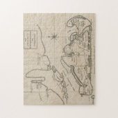  kaart van de wijngaard van Martha (1782) Legpuzzel (Verticaal)