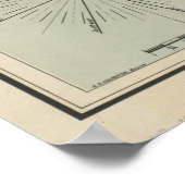  kaart van de wijngaard van Martha (1913) Poster (Hoek)