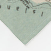 kaart van de wijngaard van Martha (1917) Fleece Deken (Hoek)