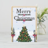 Kaart van de winterkerst (Staand voorkant)