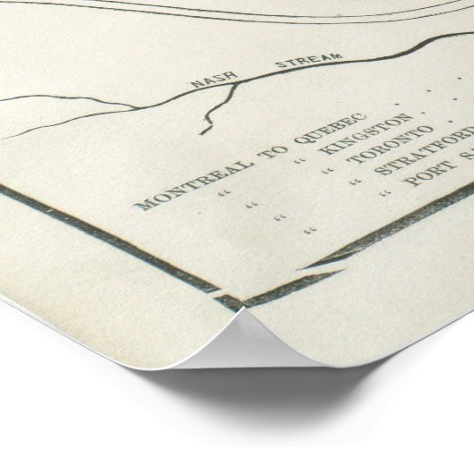  kaart van de witte bergen (1871) poster (Hoek)