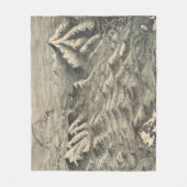  kaart van de witte bergen (1890) fleece deken (Voorkant)