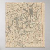  kaart van de witte bergen (1896) poster (Voorkant)