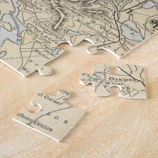  kaart van de witte bergen (1901) legpuzzel (Zijkant)