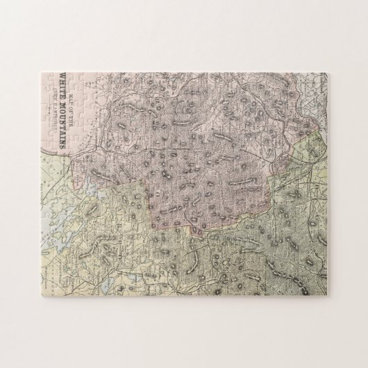  kaart van de witte bergen (1901) legpuzzel (Horizontaal)