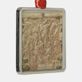  kaart van de witte bergen (1937) metalen ornament (Rechts)