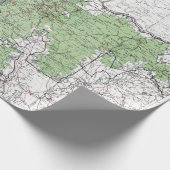  kaart van de Witte bergen Cadeaupapier (Hoek)