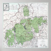 kaart van de Witte bergen Poster (Voorkant)