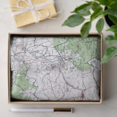  kaart van de Witte bergen Tissuepapier (Geschenk)