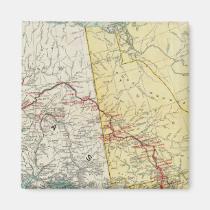 Kaart van de witte pas & route Yukon en verbinding Magneet