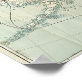 Kaart van de witte pas & route Yukon en verbinding Poster (Hoek)