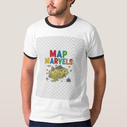 Kaart van de wonderen. t-shirt (Voorkant)
