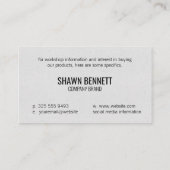 Kaart van de World (Gold) Finance Logo Visitekaartje (Achterkant)