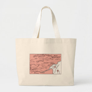 Kaart van de Zak van de Rivier Truelove Grote Tote Bag