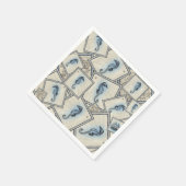 Kaart van de  zeepaardatlas collage servet (Hoek)