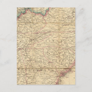 Kaart van de zetel van de burgeroorlog in Amerika