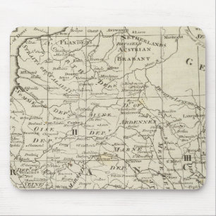 Kaart van de zetel van de oorlog in Frankrijk Muismat