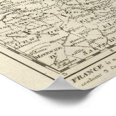 Kaart van de zetel van de oorlog in Frankrijk Poster (Hoek)