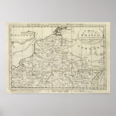 Kaart van de zetel van de oorlog in Frankrijk Poster (Voorkant)