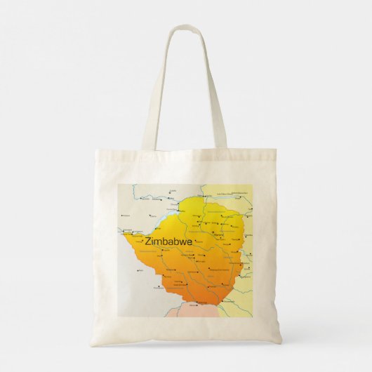 Kaart van de Zimbabwaanse Canvas tas (Achterkant)