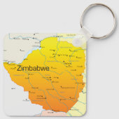 Kaart van de Zimbabwaanse Sleutelhanger (Achterkant)