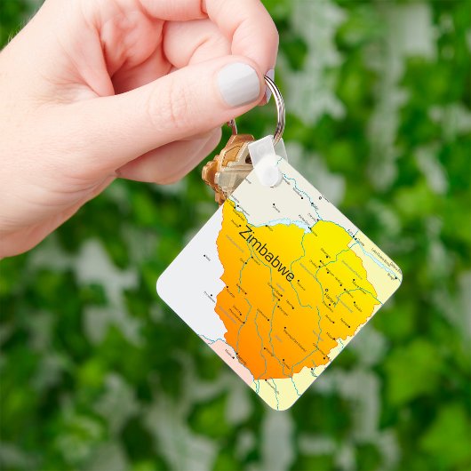 Kaart van de Zimbabwaanse Sleutelhanger