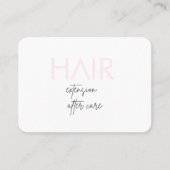 Kaart VAN DE ZORG VAN DE UITBREIDING VAN HAAR (roz Visitekaartje (Voorkant)