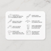 Kaart VAN DE ZORG VAN DE UITBREIDING VAN HAAR (roz Visitekaartje (Achterkant)