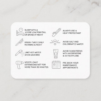 Kaart VAN DE ZORG VAN DE UITBREIDING VAN HAAR (roz Visitekaartje