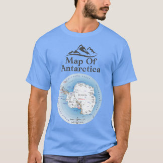 Kaart van de Zuidelijke continentale geografische  T-shirt