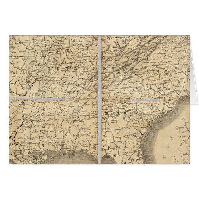 Kaart van de zuidelijke staten (Voorkant Horizontaal)