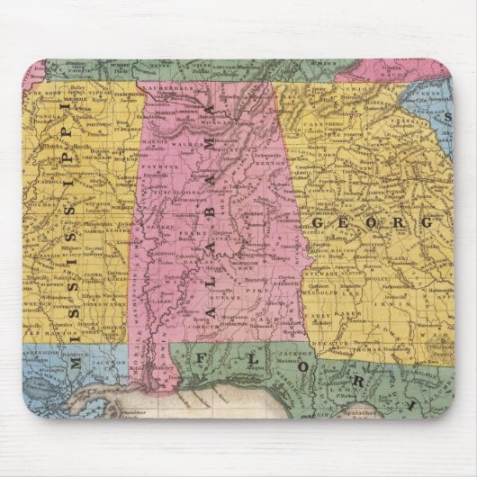 Kaart van de zuidelijke staten muismat (Voorkant)