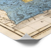 Kaart van de zuidelijke staten poster (Hoek)