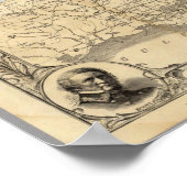 Kaart van de zuidelijke staten poster (Hoek)