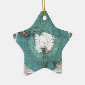 Kaart van de Zuidpool Keramisch Ornament (Rechts)