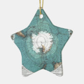 Kaart van de Zuidpool Keramisch Ornament (Links)
