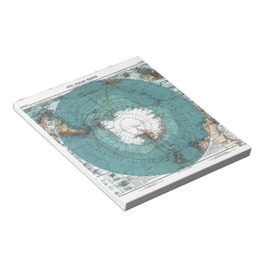 Kaart van de Zuidpool Notitieblok (Schuin)