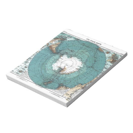 Kaart van de Zuidpool Notitieblok (Linkerzijde)