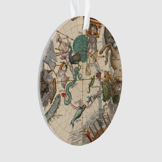  kaart van de zuidpool ornament (voorkant)